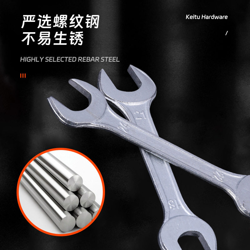 Гаечный ключ с открытым концом Оцинкованный Удлинительный стержень с двойной головкой Высокопрочный инструмент Литье из полированной резьбовой стали Динамометрический ключ
