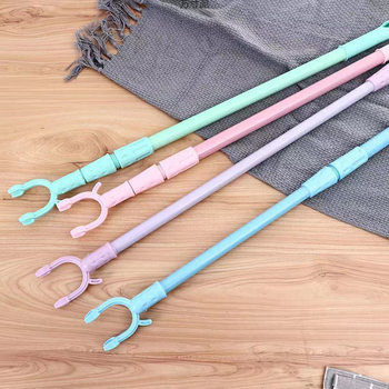 Dormitory Household Clothes Brace Retractable Aluminum Alloy Clothes Drying Rod Long Thickened Clothes Fork Balcony Students Pick Clothes