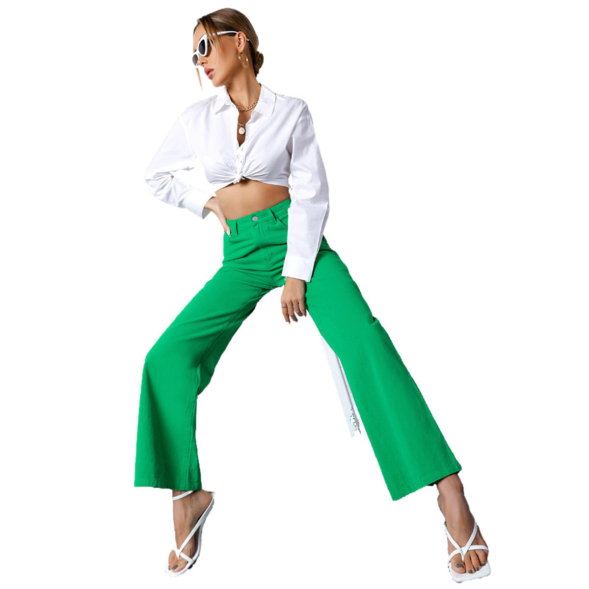 High Waisted Wide Leg Jeans Casual Trendy Versatile Womens Fashion for Everyday Wear Wholesale Available
