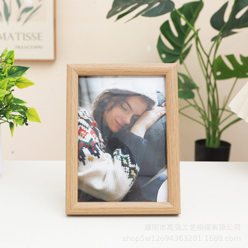 Wooden three-dimensional hollow creative photo frame table wholesale 678 10 inch simple wall hanging square oil painting stick picture frame