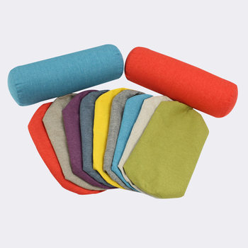 Factory wholesale solid color cylindrical pillowcase imitation cotton and linen long pillowcase pillow cover candy-type thick linen pillow jacket
