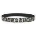 2 silver buckle black belt