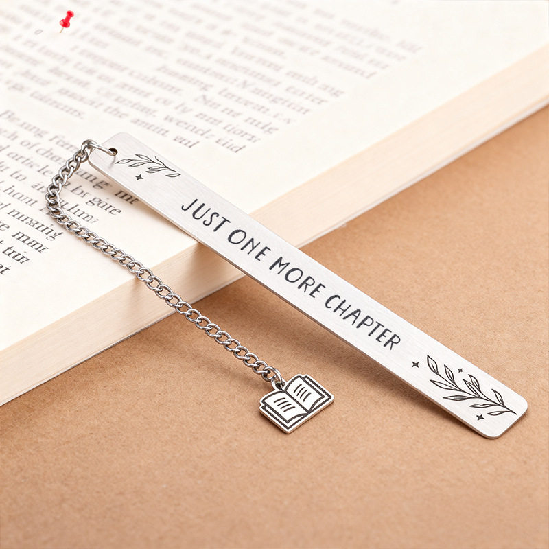 Cross-Border Hot Selling Stainless Steel Bookmarks Can Be Laser Engraved and Logoed as Literary Gifts for Friends and Teachers