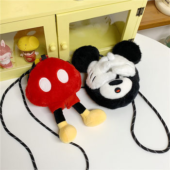 Creative Mickey Halter Coin Purse Cute Niche Cartoon Key Bag Headphone Bag Doll Card Storage Bag
