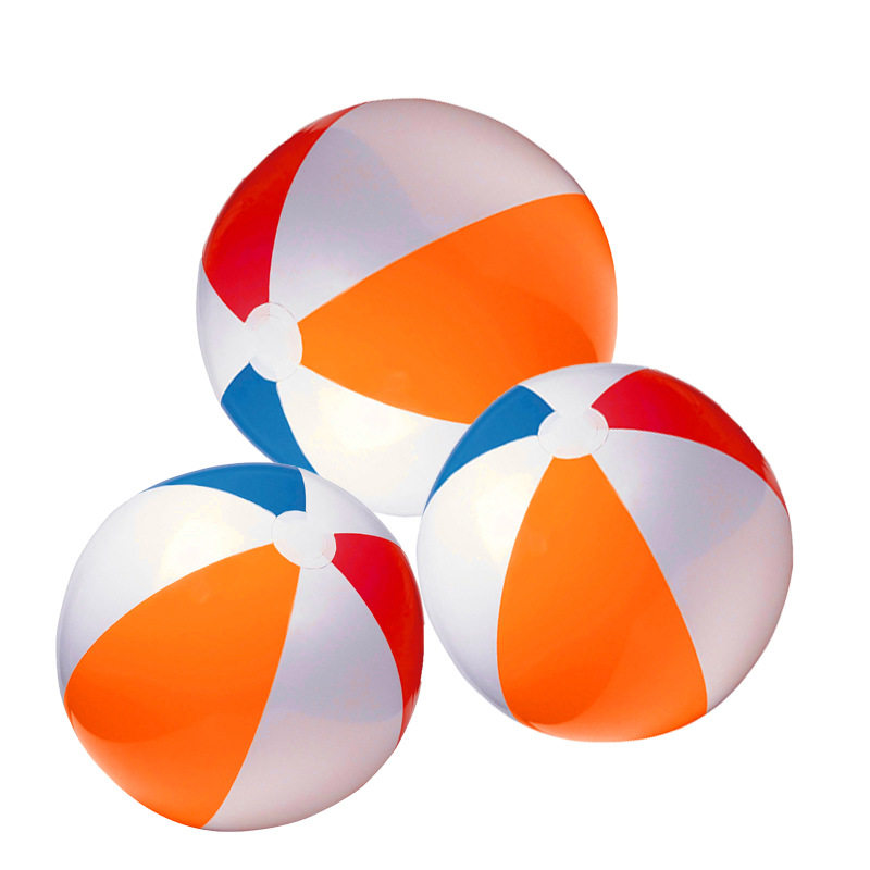 Inflatable Beach Ball Three-Color Ball Pvc 6-Piece Beach Ball Swimming Pool Colorful Inflatable Beach Ball Advertising Ball