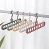 Nine-Hole Drying Space-Saving Creative Clothes Hanger Storage Artifact Multi-Functional Foldableing Clothes Hanger Magic Hanging Clothes for Home Use