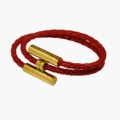Gold buckle + red rope