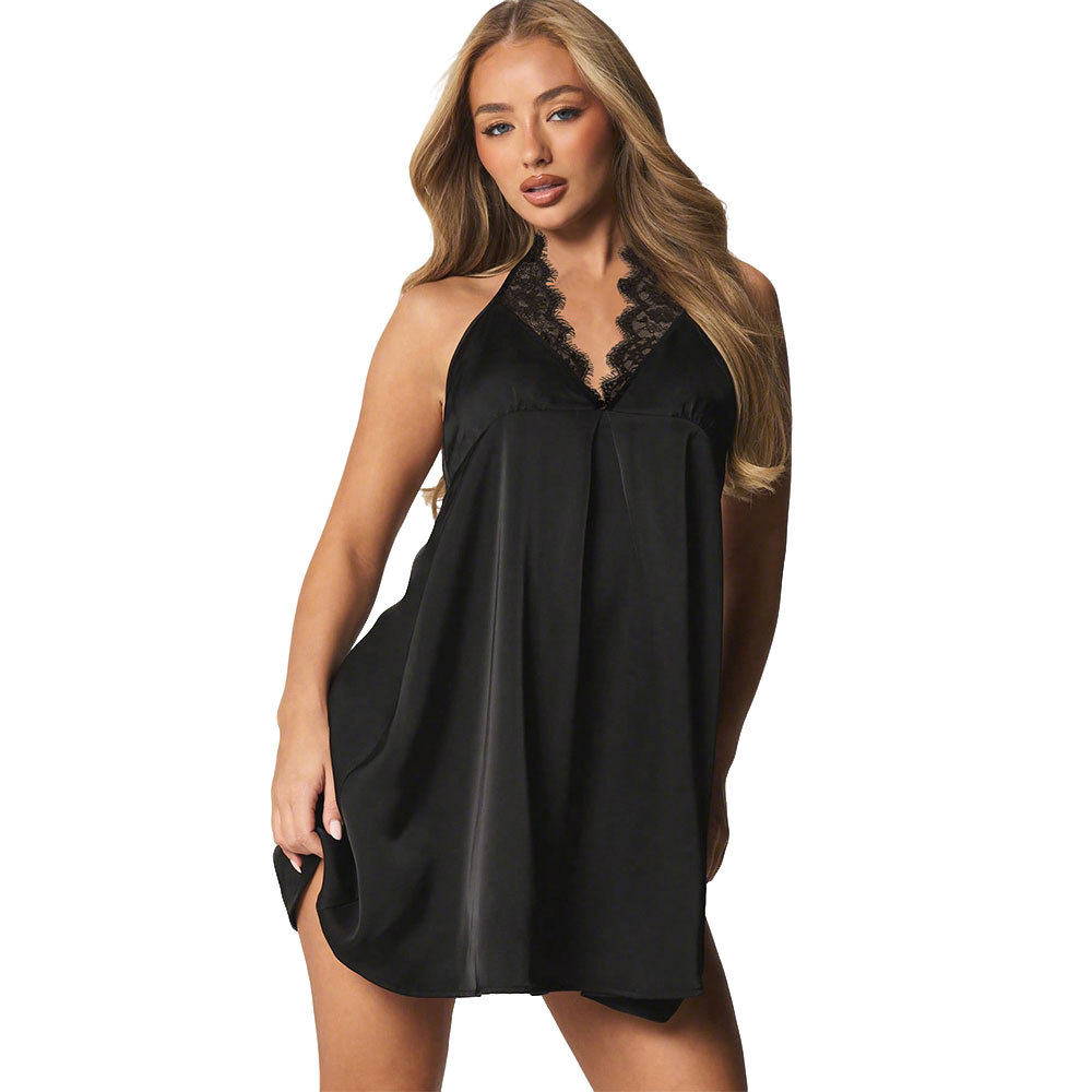 Summer Womens Dress Halter Neck Backless Casual Style Fashionable Short Slip Dress Wholesale Available
