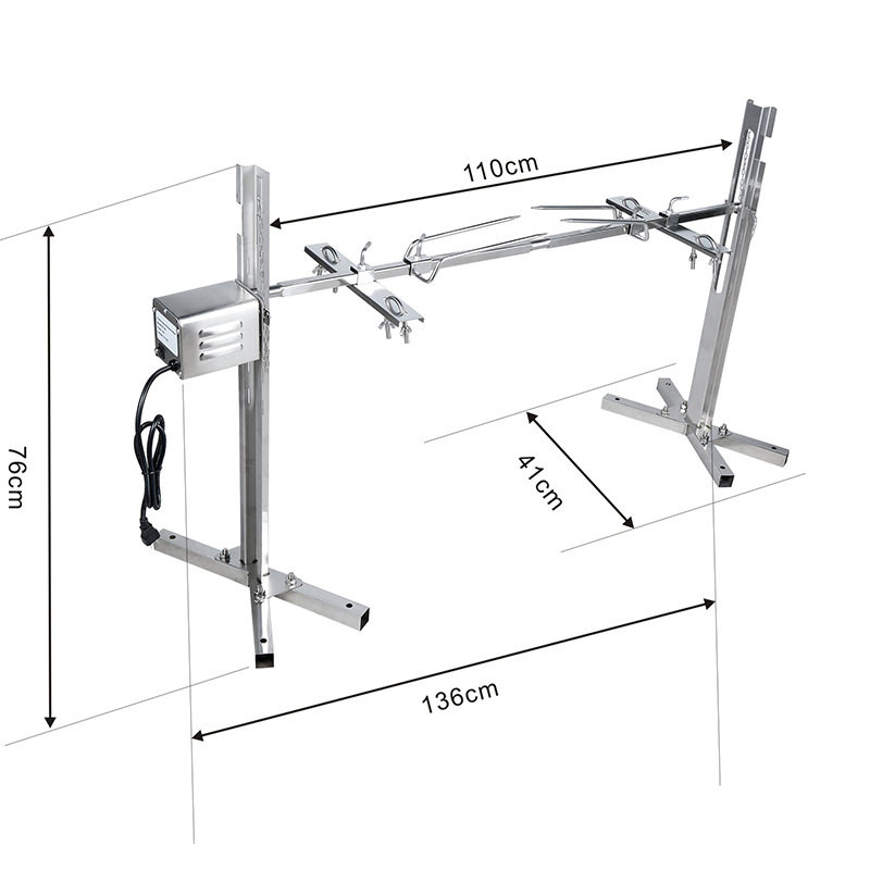 Cross-border optimization stainless steel barbecue outdoor courtyard barbecue charcoal grill commercial stove Zibo roast whole sheep