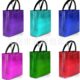 Laser aluminum film coated bag non-woven three-dimensional coated bag bag shoes clothing portable shopping bag wholesale