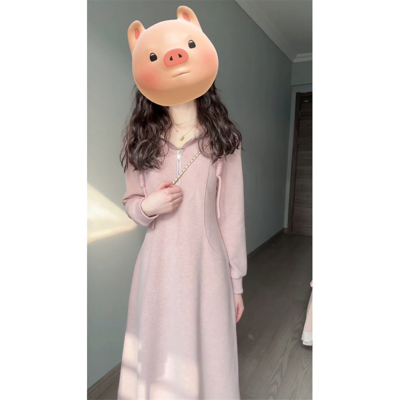 (Mới) Mã K0673 Giá 940K: Váy Đầm Liền Thân Dáng Dài Nữ Gutdo Áo Len Dài Tay Mũ Liền Hàng Mùa Xuân Thu Đông Thời Trang Nữ Chất Liệu G03 Sản Phẩm Mới, (Miễn Phí Vận Chuyển Toàn Quốc).