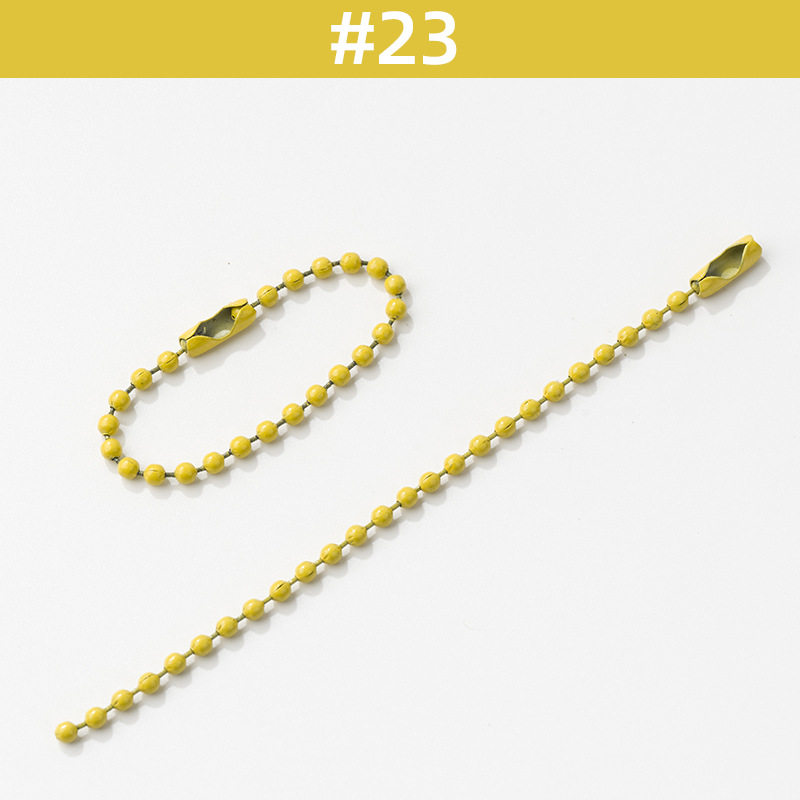 金属彩色珠链2.4mm波珠链糖果色diy饰品配件吊牌链烤漆咕卡挂链条