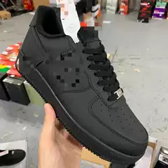 Original Popular Black Warrior Af1 Matte Air Force One Pure White Pure Black Casual Unisex Style