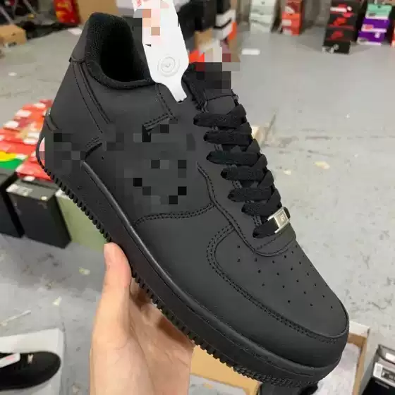 Original Popular Black Warrior Af1 Matte Air Force One Pure White Pure Black Casual Unisex Style