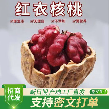 Xinjiang Red-Skinned Walnuts 500g Red Skin Red Kernel Thin Skin Nuts Snacks for Pregnant Women and the Elderly Pecan Xinjiang Specialty
