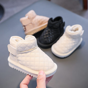 Baby Snow Boots Winter Fleece-lined Thickened Children's Cotton Shoes Baby Warm Shoes Toddler Shoes Girls Two Cotton Men