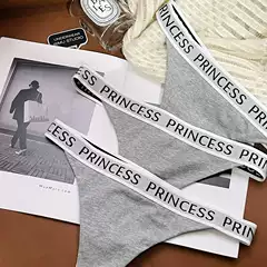 Women's Sexy Low-Rise G-String Thong, Letter Print, Cotton Yoga Comfort, Hot Trend