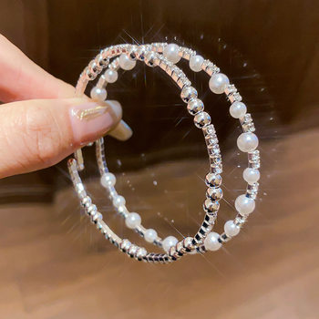 Diamond Round Beaded Open Bracelet French Simple Ins Fashion Commuter Bracelet Accessible Luxury High-End Jewelry for Women