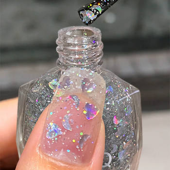 Sequin Trendy Colors No-Bake Star Moon Nail Polish Easy-To-Apply Internet Celebrity Nail Polish Set Quick-Dry Dazzling Trendy Colors