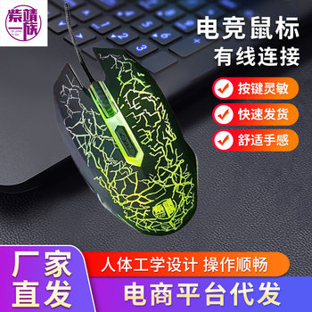 Wholesale Computer Peripherals Accessories Internet Cafe 6D Button USB Wired Mouse Colorful Luminous E-Sports Gaming E-Sports Model