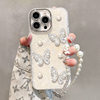 Pearl Butterfly Bracelet for Apple 16promax Mobile Phone Case 15 Light Luxury 14 High Sense 13 Girls 12 Stereo