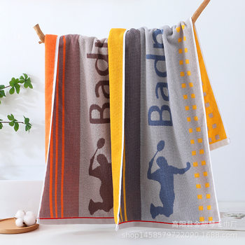 40*100cm long cotton sports towel large bath towel fitness ball wipe sweat skin-friendly wide towel cross-border