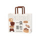 Cake baking tote bag imported kraft paper bag snacks pastry milk tea take-out packaging bread thickened gift bag