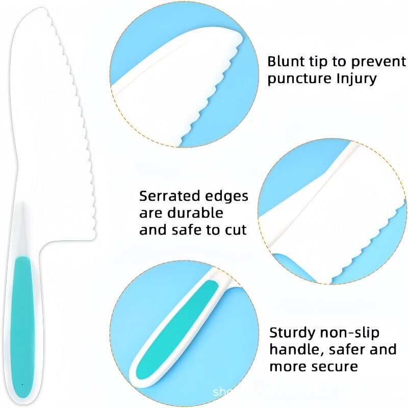 Children's plastic fruit knife suit anti-cut gloves potato cutting kindergarten early education children's kitchen knife suit