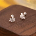 Swan earrings--silver