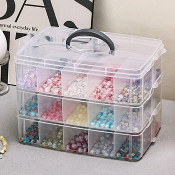 Jewelry Storage Box, Earring Storage, Multi-Layer Transparent Compartment, Multi-Functional Storage, Jewelry Portable Box