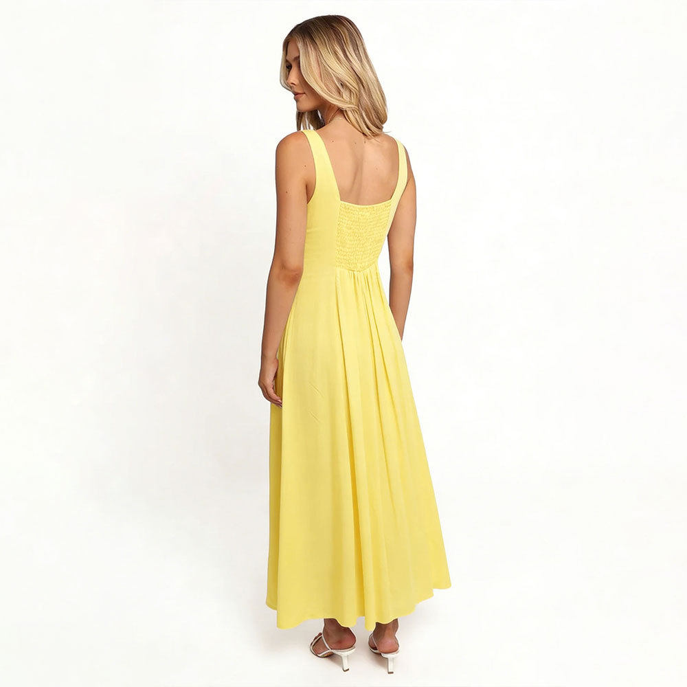Womens Backless Maxi Dress Deep V Neck Adjustable Straps Beach Vacation Style Perfect for Birthdays Wholesale