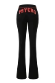 Black pants with red letters