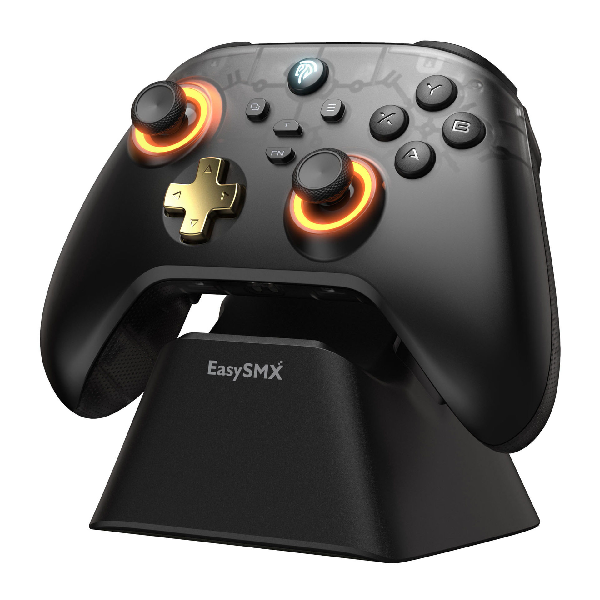 Easysmxd05 Game Controller Pc Cross-Border New Product Hall Rocker Trigger with Charging Base Rgb Lighting