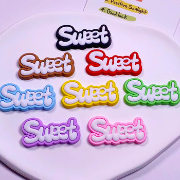 Colorful Sweet Letter Brand PVC Soft Rubber Accessories Mobile Phone Case Hole Shoes Buckle Decoration DIY Cup Refrigerator Patch