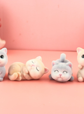 可爱植绒招财猫创意汽车中控台装饰摆件店铺前台家居开业乔迁送礼