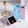 Pearlescent gradient pink blue jewelry storage box ring earrings necklace bracelet box jewelry packaging box factory wholesale