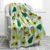 Cross-Border Avocado Print Flannel Plush Cute Fruit Blanket Four-Season Universal Bed Sheetss Bedspread Picnic Blanket