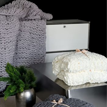 2025 New Ins Nordic Style Moroccan Handmade Coarse Wool Knitted Blanket Sofa Cover Blanket Bed End Blanket Home Blanket