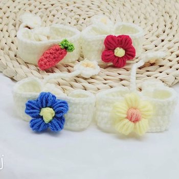 Give You a Little Red Flower, the Same Style of Little Red Flower Bracelet, Little Radish Wool Knitted Bracelet Batch