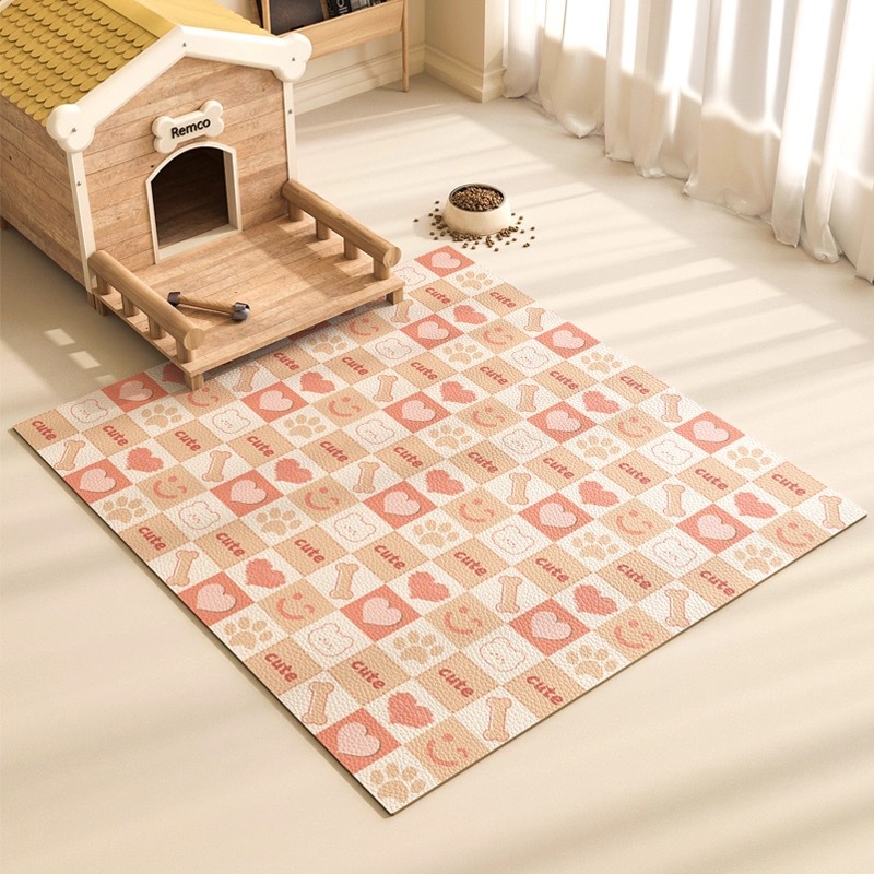 宠物地垫防水隔尿免洗PVC垫子狗窝耐磨可擦地垫养猫专用夏天地毯