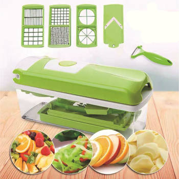 Popular Multifunctional 12-piece Set of Shredder, Vegetable Cutter, Kitchen Gadgets, Household Slicer, Potato Grater