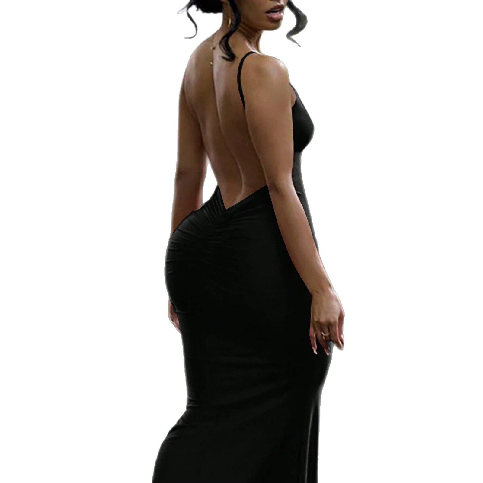 V Neck Backless Maxi Dress Slim Fit Elegant Sexy Perfect for Parties and Formal Events Wholesale Available