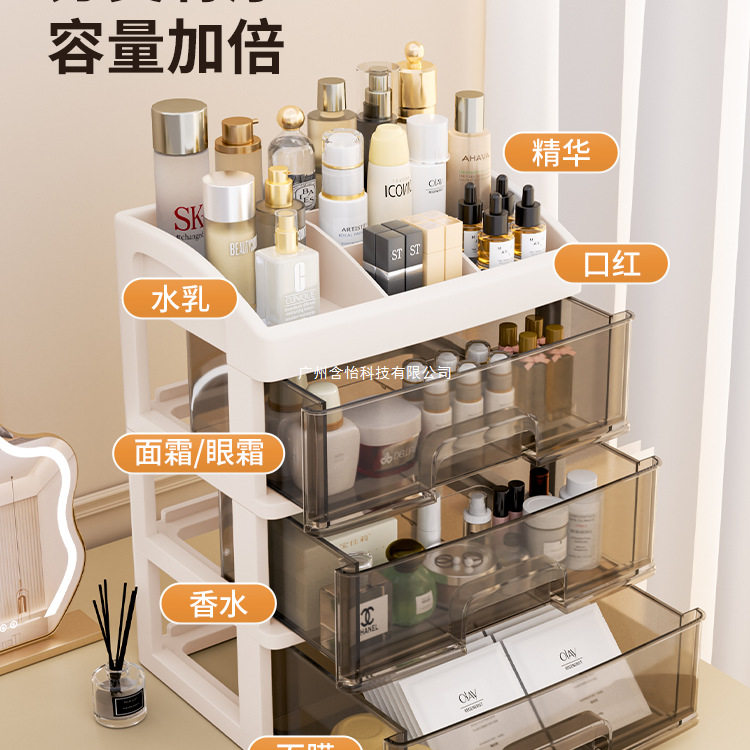Cosmetics Storage Box, Dresser, Drawer-Type Storage Rack, Desktop Lipstick, Skin Care Products, Sundry Storage Box