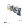 Wholesale water pipe movable floor hanger gantry rack clothes hanger single rod thickened iron clothing rack with pulley