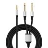 Audio cable one half 3.5mm to double 6.35 cable DC noise reduction gold-plated mobile phone electric guitar audio cable