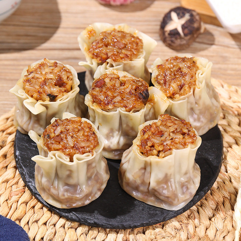 Jiangnan Flavor Big Shaomai Three Ding Glutinous Rice Thin Skin Sells Semi-finished Quick-frozen Neat Breakfast Frozen Fillings