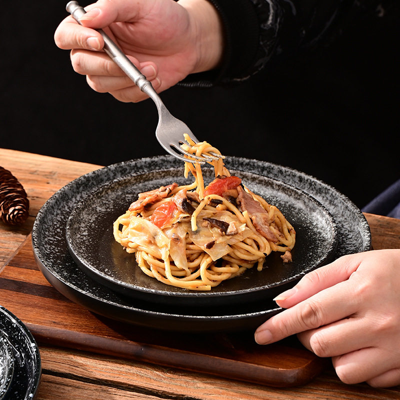 Dessert plate dinner plate breakfast plate fruit plate vintage plate fruit plate ceramic tableware steak plate Japanese plate plate