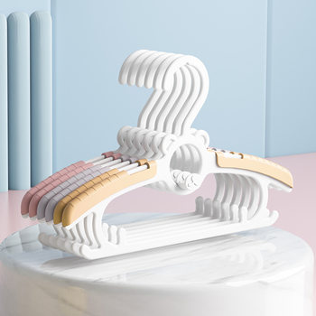 Children's Clothes Hanger Wholesale Household Clothes Baby Telescopic Clothes Hanger Newborn Storage Clothes Support Baby Plastic Clothes Hanger