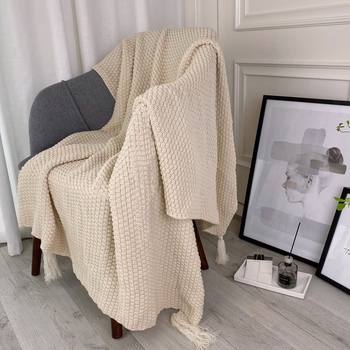 Office Nap Blanket, Air Conditioning Blanket, Knitted Small Blanket, Shawl, Throw Blanket, Bed Runner, Wholesale for Export