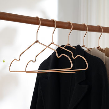 Hanger aluminum alloy metal clothes rack clothes support simple non-slip seamless rack clothes hanger support home Adult
